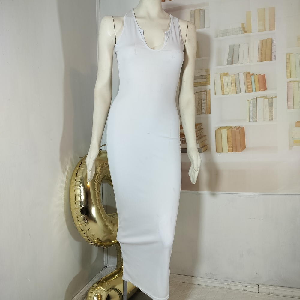 & Other Stories White Midi Dress